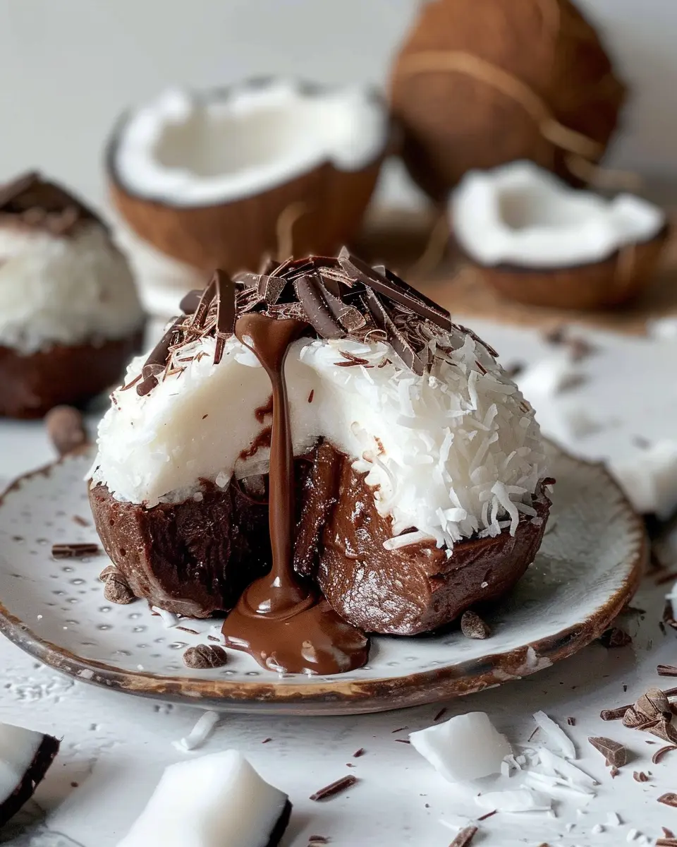 Coconut Dome with Chocolate Spread: An Indulgent Homemade Delight