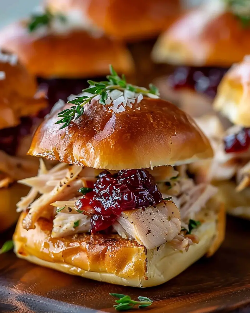 Thanksgiving Leftover Turkey Cranberry Sliders: Easy and Delicious