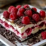 Raspberry Chocolate Lasagna Dessert