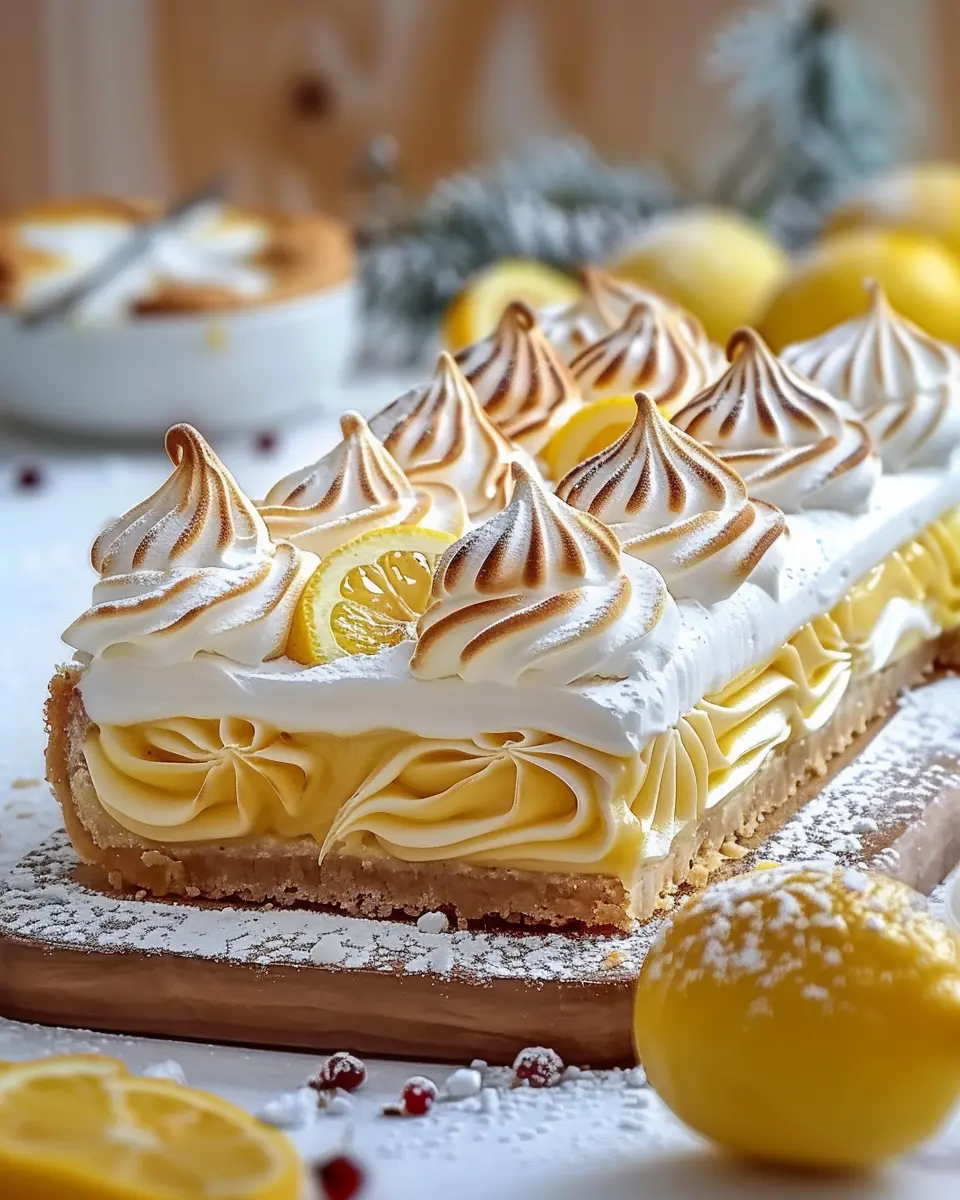 Christmas Log Lemon Meringue Tart: The Best Festive Delight