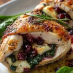 Cranberry & Spinach Stuffed Chicken with Brie