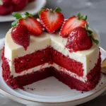 Red Velvet Strawberry Cheesecake