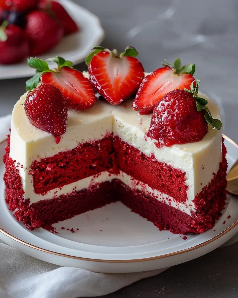 Red velvet strawberry cheesecake: the best indulgent dessert recipe