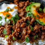 Viral Ground Beef Hot Honey Bowl