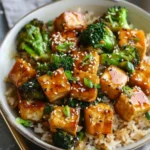 Pan Fried Sesame Tofu with Broccoli