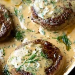 Hamburger Steaks in Creamy Dill Sauce
