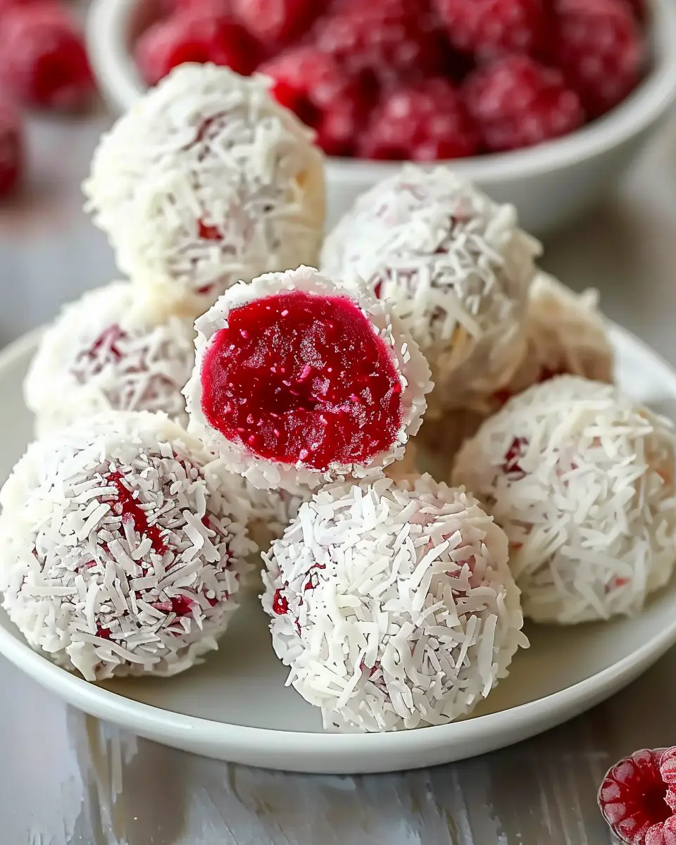 No-Bake Raspberry Coconut Balls: Easy and Irresistibly Delicious Treats
