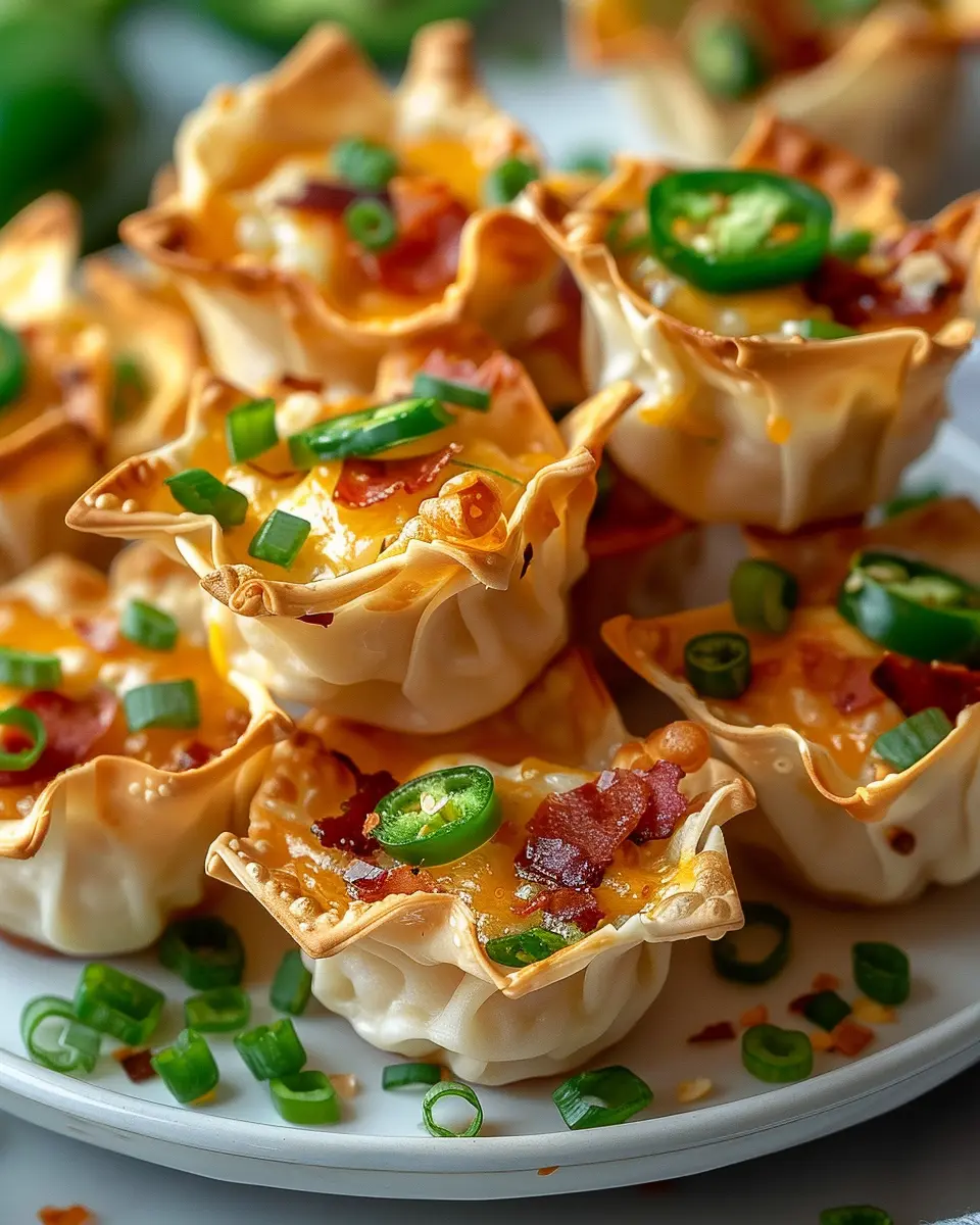 Jalapeno Popper Wonton Cups: Easy Turkey Bacon Twist Recipe