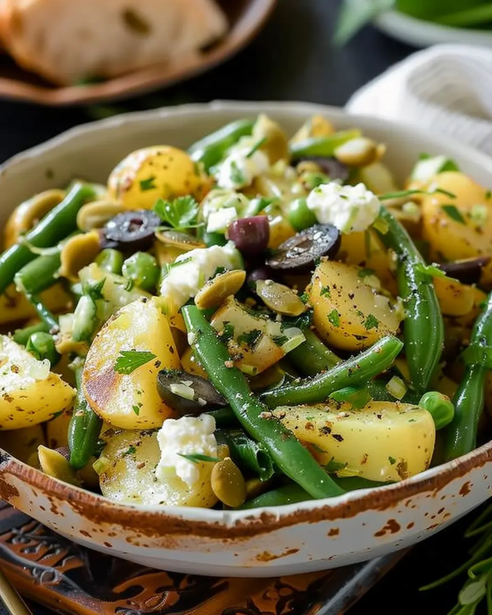 French-Style Potato and Green Bean Salad with Savory Turkey Bacon