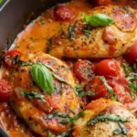 Slow Cooker Creamy Tomato Basil Chicken