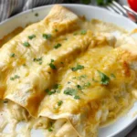 Easy Creamy White Chicken Enchiladas