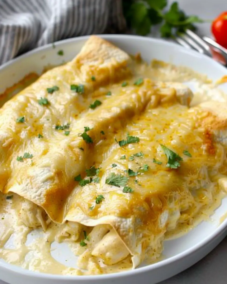 Easy Creamy White Chicken Enchiladas That Everyone Will Love