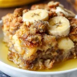 Overnight Baked Banana French Toast Casserole