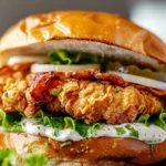 Cajun Crispy Chicken Sandwich with Garlic Aioli