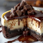 Fudgy Brownie Bottom Cheesecake