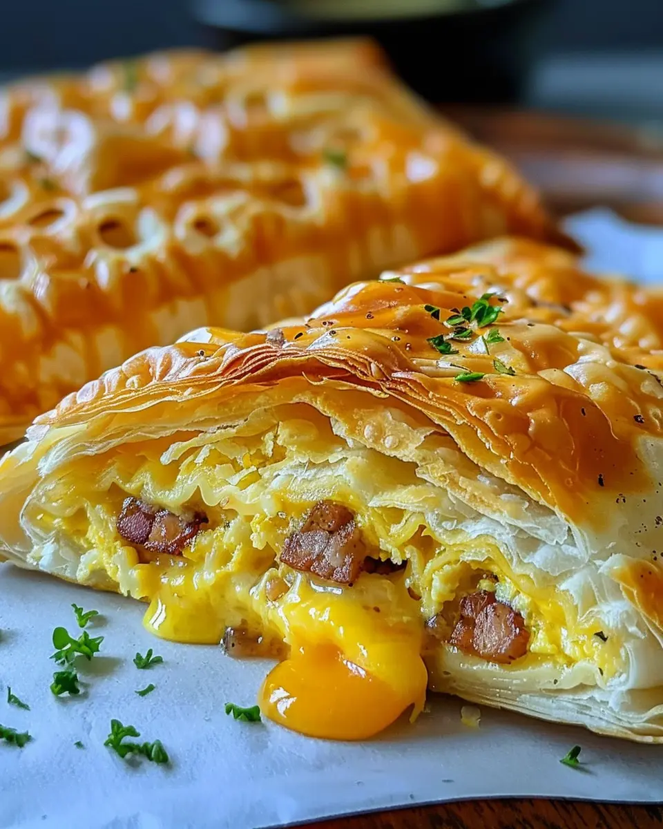 Irresistible Homemade Breakfast Hot Pockets with Turkey Bacon and Chicken Ham