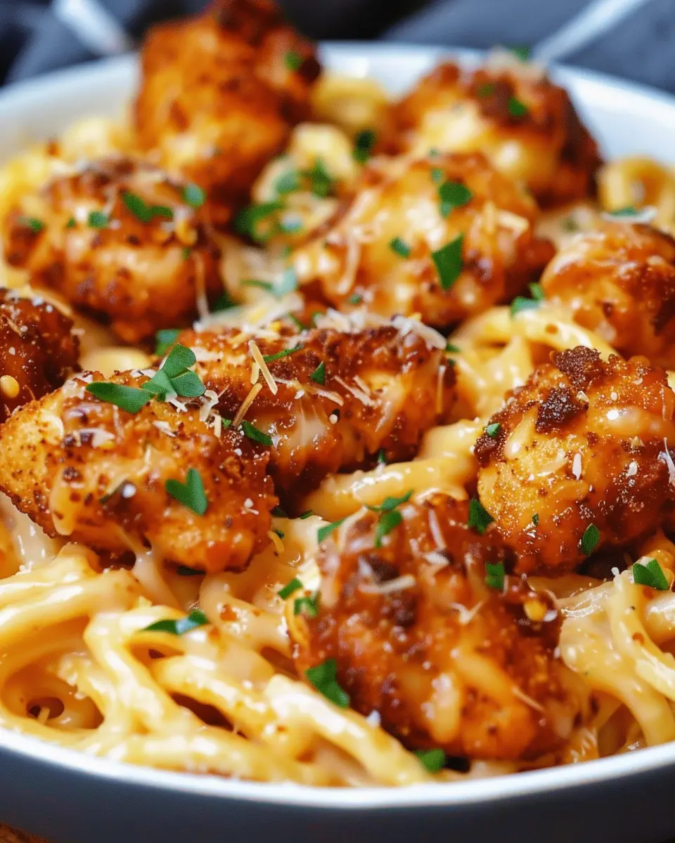 Garlic Butter Chicken Bites: Easy Savory Parmesan Pasta Delight