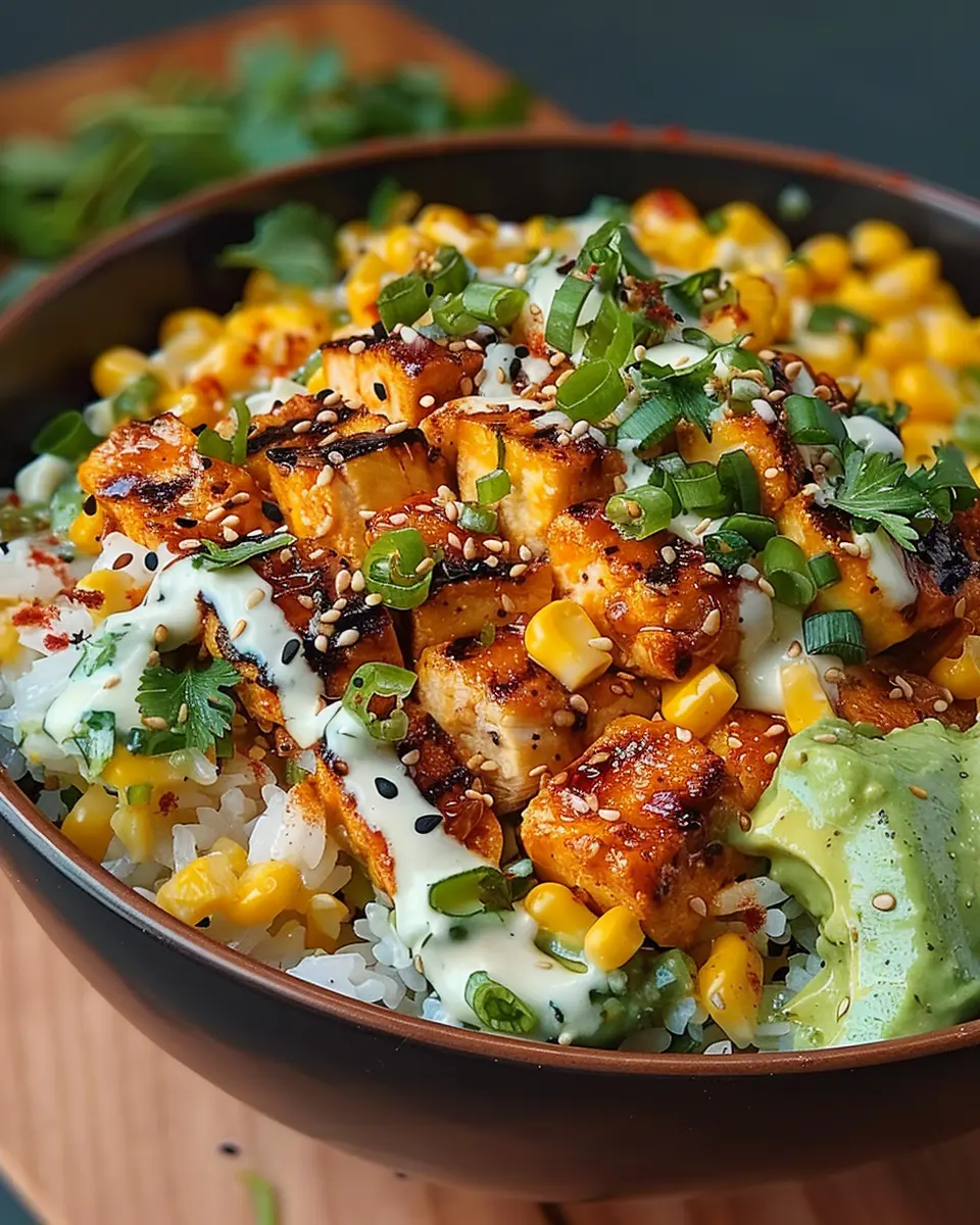 Street Corn Chicken Rice Bowl: Easy and Flavorful Homemade Delight