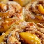 Peach Cobbler Cinnamon Rolls
