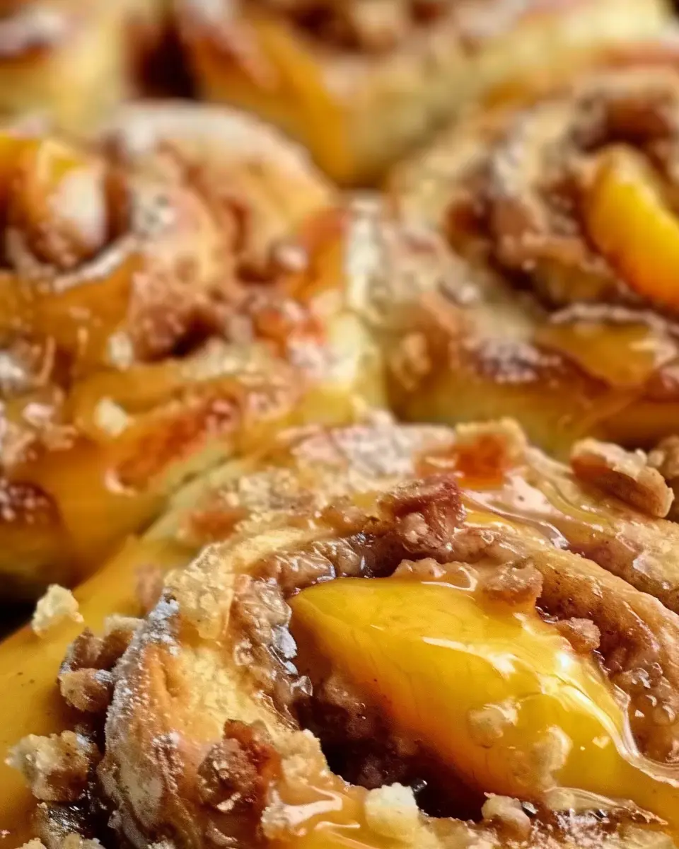Peach Cobbler Cinnamon Rolls: Indulgent Comfort Food Delight
