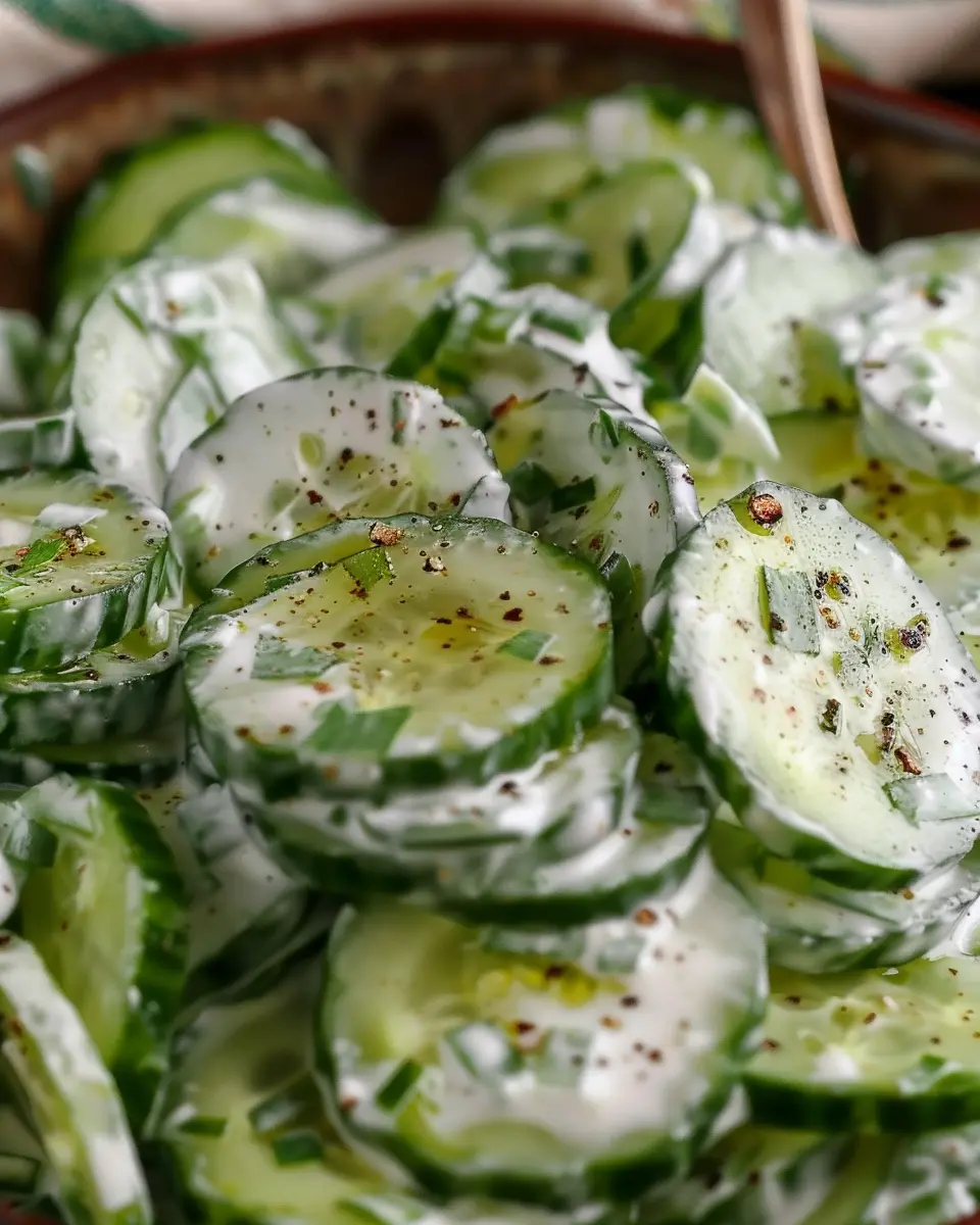 Easy Creamy Cucumber Salad That’s Quick, Refreshing, and Guilt-Free