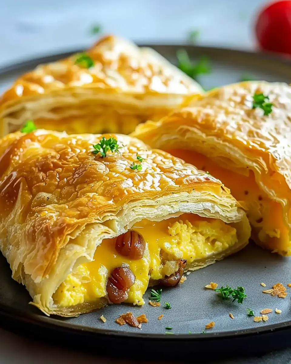 Irresistible Homemade Breakfast Hot Pockets with Turkey Bacon and Chicken Ham