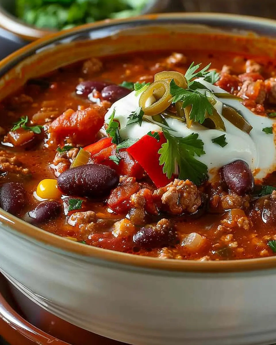 Crockpot Chili: Easy and Healthy Turkey Bacon Beef Delight