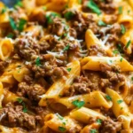 Creamy High Protein Beef Pasta