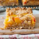 Peaches and Cream Crumble Bars