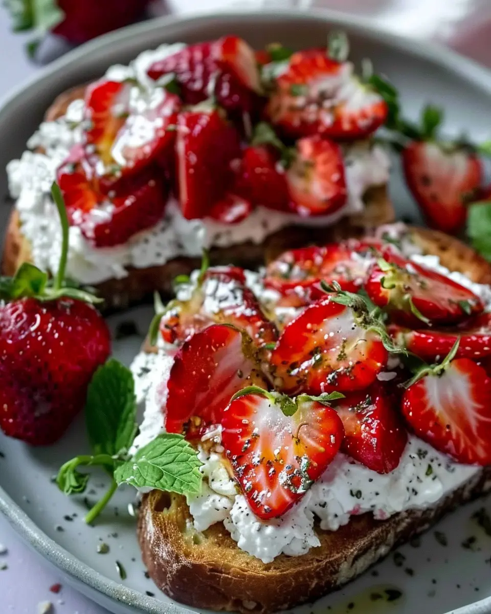 Roasted Strawberry Whipped Ricotta Toast: The Best Easy Treat