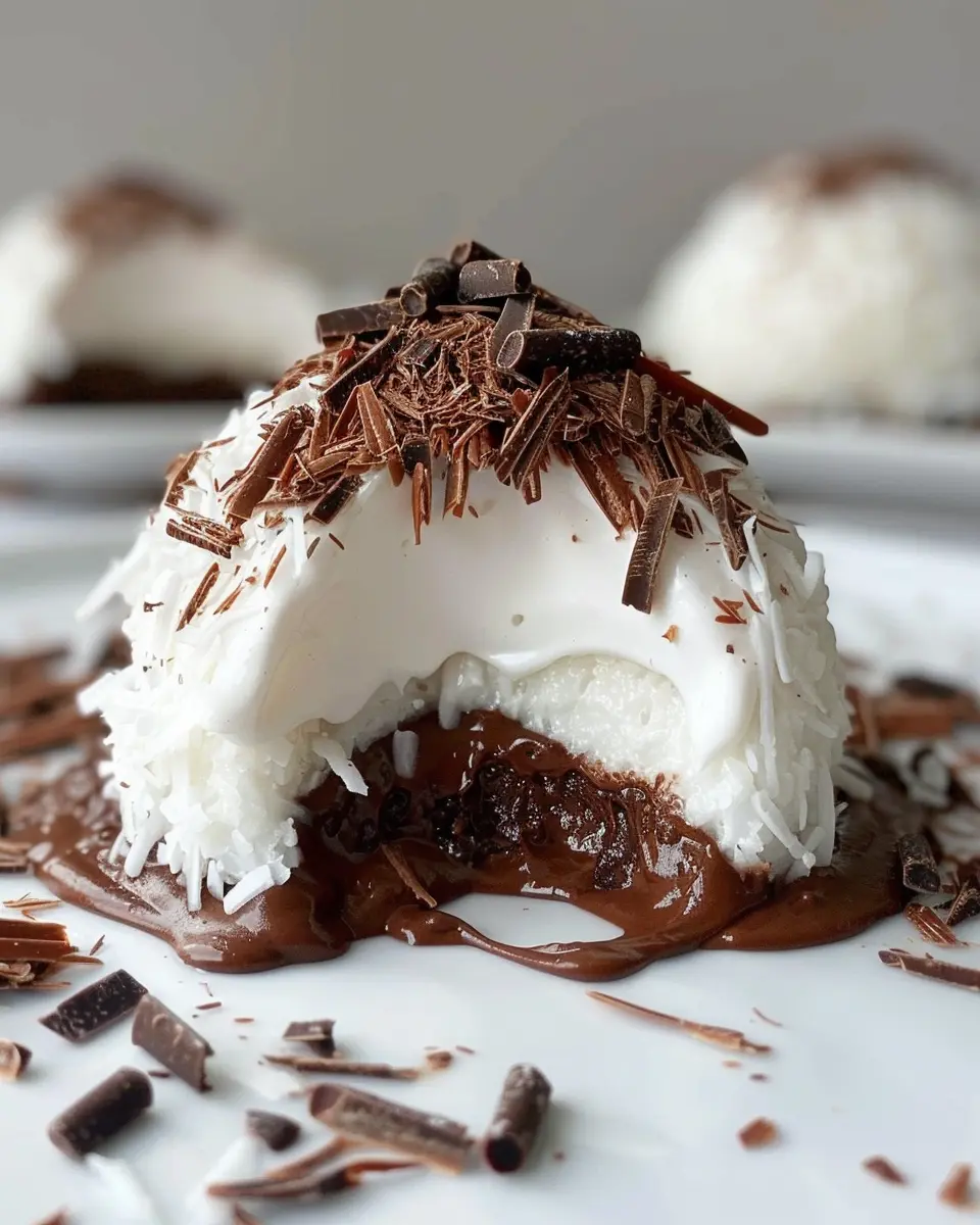 Coconut Dome with Chocolate Spread: Indulgent Homemade Delight