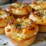 Golden Crust Garlic Rosemary Focaccia Muffins
