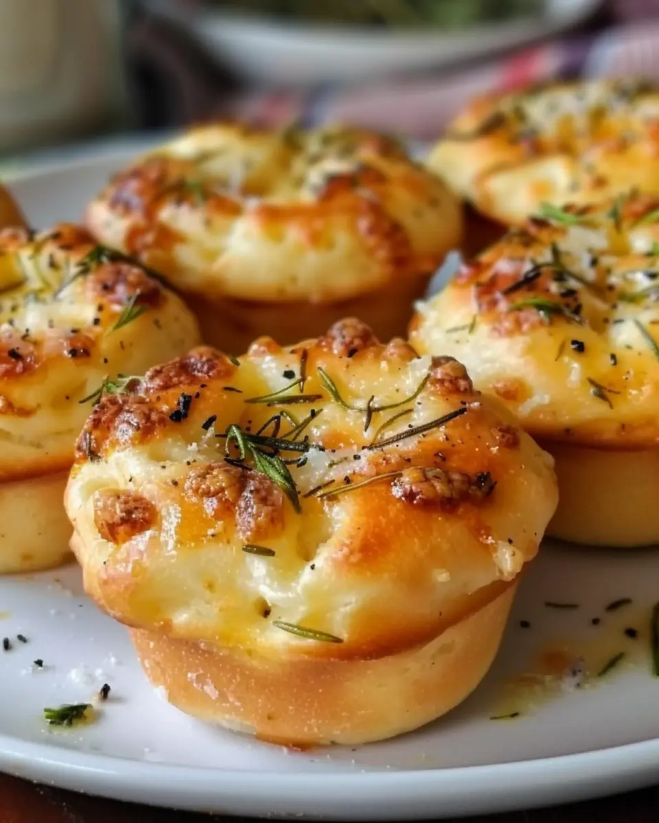 Golden Crust Garlic Rosemary Focaccia Muffins: Best Homemade Treats