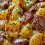 Cheesy Ranch Potatoes and Smoked Sausage