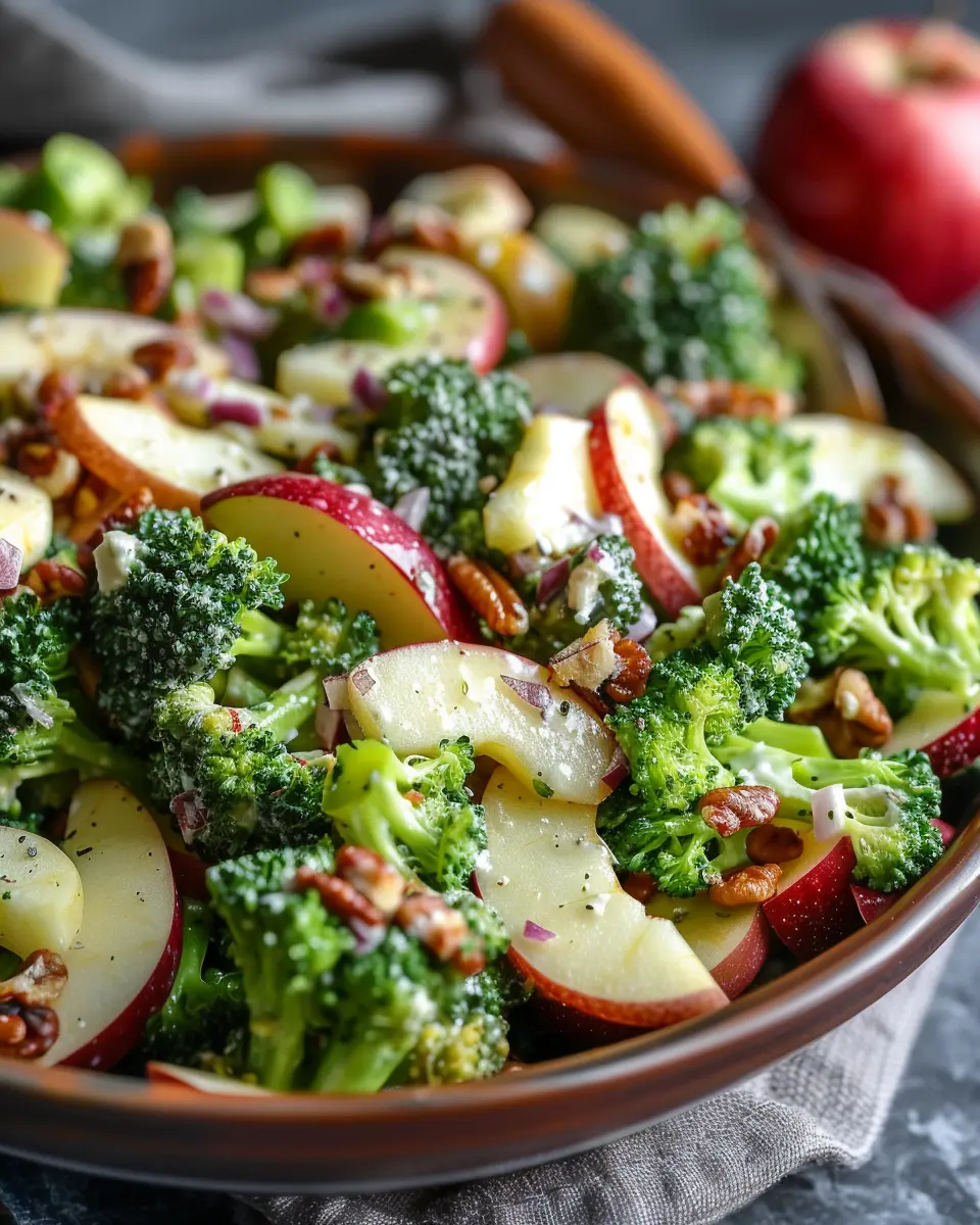 Honeycrisp Apple Broccoli Salad with Turkey Bacon Delight