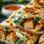 Low Carb Cheesy Garlic Chicken Wraps
