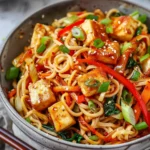 Vegan Stir-Fry Noodles: Easy Recipe with Crispy Tofu Delight