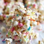 Homemade Funfetti Marshmallow Popcorn Treats Recipe