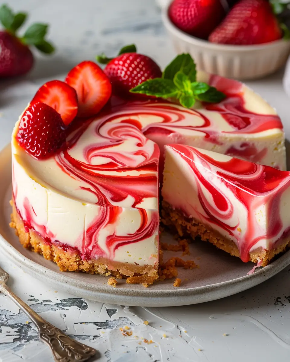 Strawberry Swirl Cheesecake Recipe: The Best Indulgent Delight