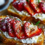 Roasted Strawberry Whipped Ricotta Toast